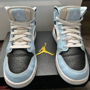 Air Jordan High-Top Sneakers in Blue and Black